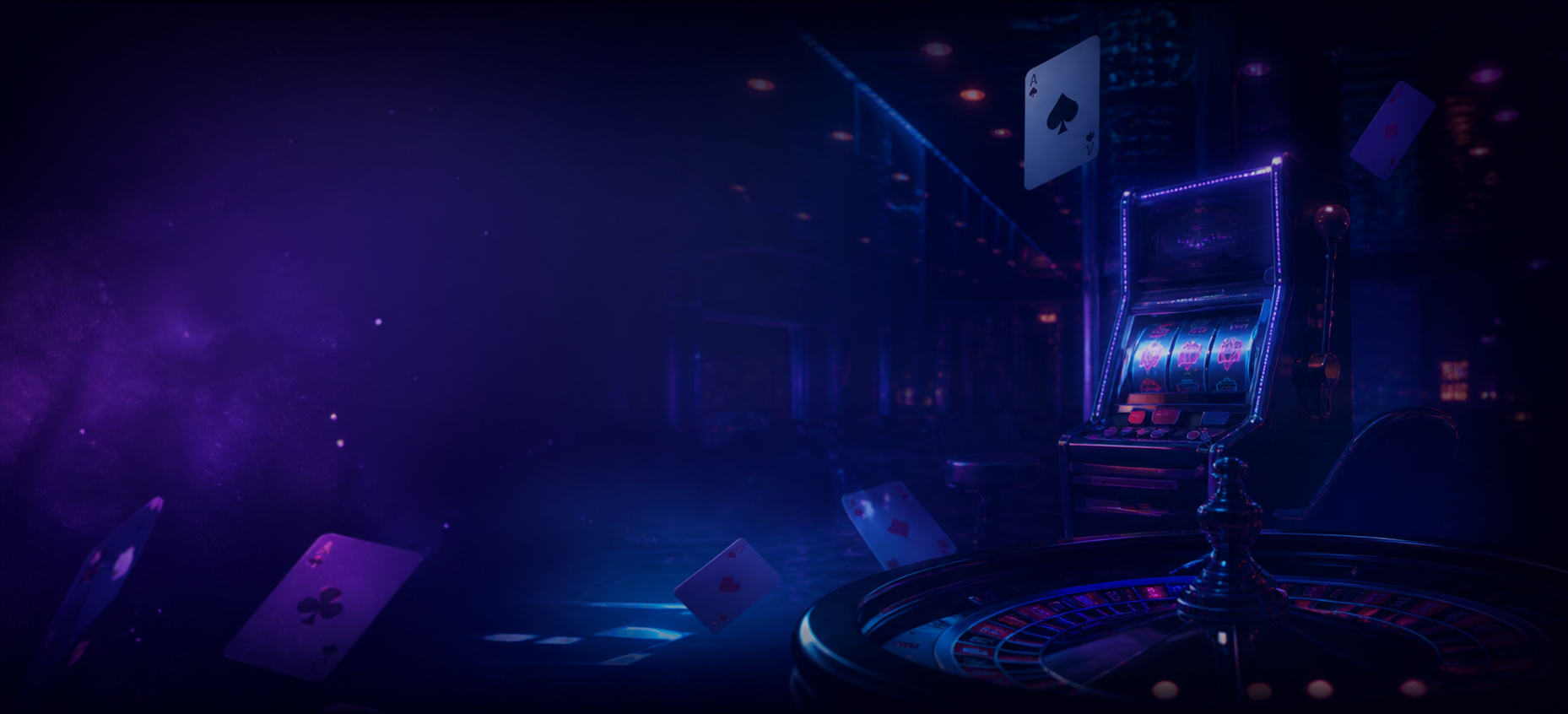 Темный неоновый зал Pinco Casino